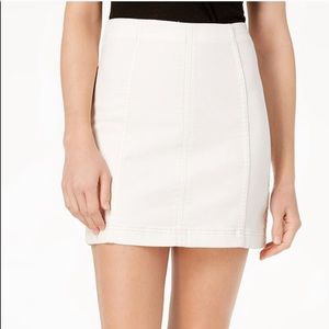White free people modern femme skirt